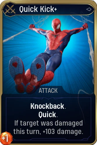 mms spider man cards quick kick