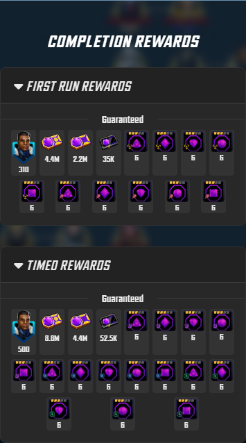 complerion rewards for blue marvel